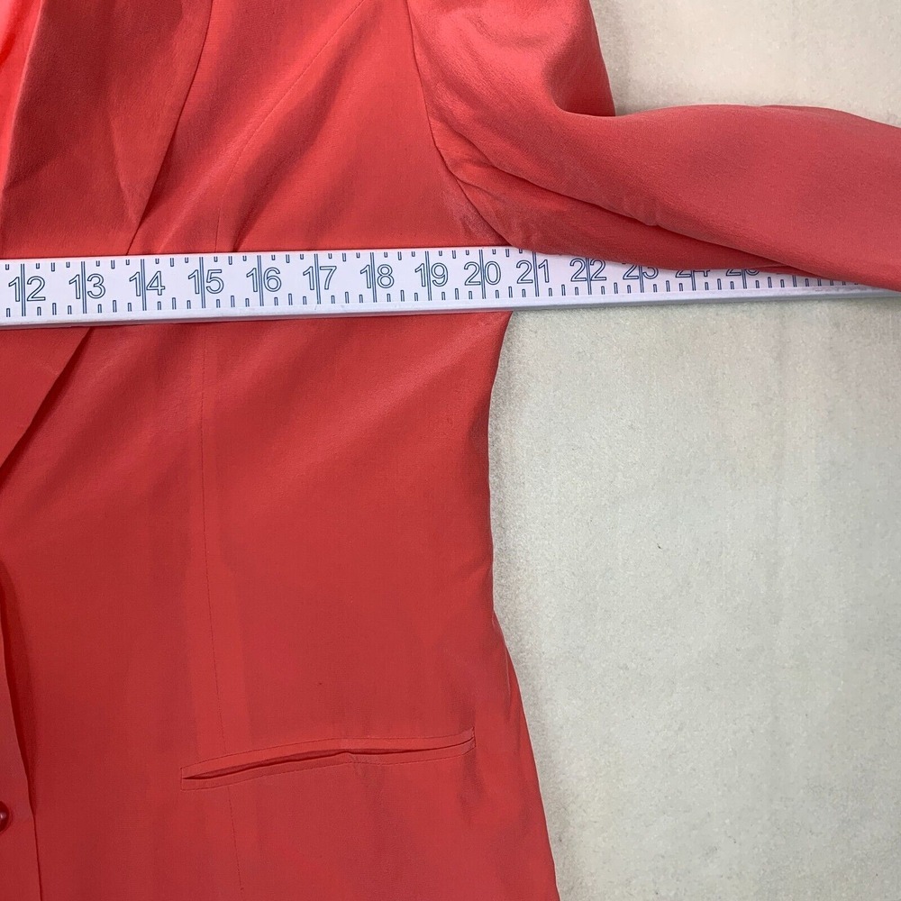 Stephanie Andrews Women's 100% Silk 2 Button Blazer Jacket Size 12 pocket - Picture 7 of 14